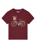 wat? Apparel T-Shirt Damenfahrrad in Weinrot