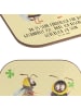 Mr. & Mrs. Panda Untersetzer Gläser Hummeln Kleeblatt mit Spruch in Gelb Pastell