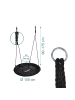 relaxdays Nestschaukel in Schwarz – 100 cm