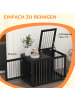 Pawhut Hundekäfig Schwarz 80L x 50B x 56,5H cm
