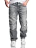 Humy Baggy Jeans im Loose Fit mit Used Details A&S in Hellgrau
