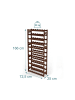 relaxdays Weinregal in Dunkelbraun  - (B)72,5 x (H)166 x (T)25 cm