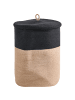 Beliani Korb SILOPI in Schwarz/Beige - (W) 44 x (H) 52 x (L) 44 cm