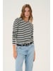 My Essential Wardrobe Kurzarm-Bluse DanaMW Regular fit in Black W. Off White Stripe