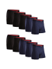 DANISH ENDURANCE Boxershorts Bamboo Trunks in black_red_navy