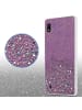 cadorabo Hülle für Samsung Galaxy A10 / M10 Glitter in Lila mit Glitter