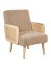Beliani Sessel HOJBY in Beige/Braun - (W) 61 x (H) 82 x (L) 74 cm