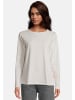Salzhaut Rundkragen Langarmshirt für Damen in weiß