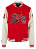 FUBU FUBU FM243-003-1 Fubu Varsity Block College Jacket in red/offwhite