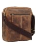 Greenburry Vintage Umhängetasche Leder 20 cm in brown