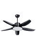 Beliani 2-tlg Deckenventilator mit Licht LOUVET in Schwarz