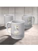 Mr. & Mrs. Panda Kaffeetasse Pinguin Kommunion mit Spruch in Grau Pastell