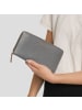 Lazarotti Bologna Leather XL Zip-Around Geldbörse Leder 19 cm in grey
