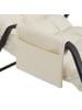Home Nature Wohnkonzept Relaxliege Liegestuhl in Creme 150x62x104 cm