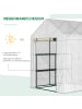 Outsunny Foliengewächshaus 143L x 143B x 195H cm Weiß