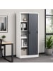 VCM  Stahlschrank Malivo 80 x 180 x 40 cm abschließbar in Weiß / Anthrazit