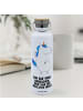 Mr. & Mrs. Panda Trinkflasche Edelstahl Einhorn Mann mit Spruch in Weiß