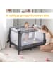 COSTWAY 4 in 1 Beistellbett in Grau