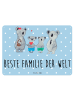 Mr. & Mrs. Panda Blechschild Koala Familie zwei mit Spruch in Blau Pastell