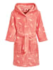 Playshoes Fleece-Bademantel Surfbrett Palmen in rosa