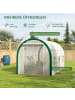 Outsunny Foliengewächshaus,358L x 210B x 210H cm,Weiß