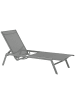Beliani Gartenliege VERNAZZA in Grau - (W) 63 x (H) 94 x (L) 191 cm