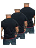 Amaci&Sons 3er-Pack T-Shirts 3. LAKEWOOD in (3x Navyblau/Rot)