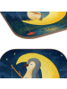 Mr. & Mrs. Panda Drink Coaster Pinguin Mond Design ohne Spruch in Weiß