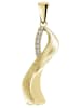 Adeliás Damen Anhänger aus 333 Gold mit Zirkonia in gold