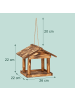 relaxdays Vogelfutterhaus in Geflammt - (B)26 x (H)22 x (T)22 cm