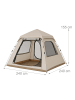 relaxdays Campingzelt in Beige – (B)240 x (H)155 x (T)240 cm