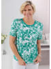 WITT WEIDEN Shirt in smaragd-weiß-bedruckt