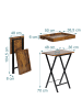 relaxdays Beistelltisch "Industrial" in Braun/ Schwarz – (B)48 x (H)70 x (T)36 cm