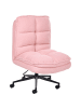 Beliani Chefsessel ADDISON in Rosa/Schwarz - (W) 56 x (H) 98 x (L) 64 cm