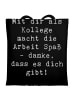 Mr. & Mrs. Panda Einkaufstasche Spruch Kollege Freude mit Spruch in Schwarz