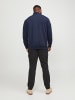 JACK & JONES PLUS Sweatshirt mit Reißverschluss in Navy Blazer