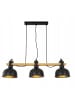 ZMH Pendelleuchte 3-flammige E27 in Schwarz Eisen Drehbar