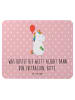 Mr. & Mrs. Panda Mauspad Einhorn Luftballon mit Spruch in Rot Pastell