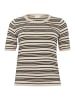 KAFFE curve Strickpullover KClizzy Regular fit in Black/Feather Grey Stripe