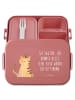 Mr. & Mrs. Panda Lunchbox Einhorn Katze Motiv mit Spruch in Rot Pastell