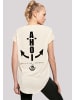 F4NT4STIC Long Cut T-Shirt Damen Long T-Shirt Ahoi Anker Knut & Jan Hamburg in Whitesand