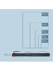 relaxdays Posterrolle in Rot/Schwarz - (H)77,5—135 x Ø 10,5 cm