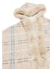 fraully Damen Poncho in Beige Mehrfarbig