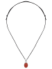 mantraroma 925er Silber - Kettenanhänger (L) 11 x (B) 24 mm mit Karneol