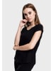 Urban Classics Urban Classics Damen Ladies Long Back Shaped Slub Tee in black