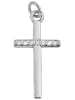 Adeliás Damen Anhänger – Kreuz Kreuzanhänger aus 925 Silber mit Zirkonia in silber