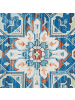 Beliani Läufer RITAPURAM in Blau/Beige/Orange - (W) 60 x (H) 1 x (L) 200 cm
