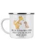 Mr. & Mrs. Panda Camping Emaille Tasse Danke Hundesitter mit Spruch in Weiß