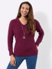 WITT WEIDEN V-Ausschnitt-Pullover in bordeaux