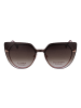 Ana Hickmann Damen Brillenfassung mit Sonnenbrillen-Clip Geometrisch Lila